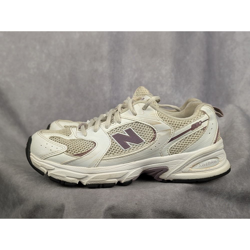New Balance 530 Kids Running Shoes Cream Purple GR530SR‎ Size 5.5Y